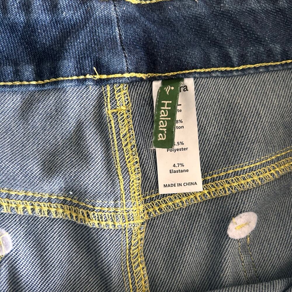 Halara Women’s Stretch Straight-Leg Pants, Denim Look, Size XL” - Picture 7 of 8